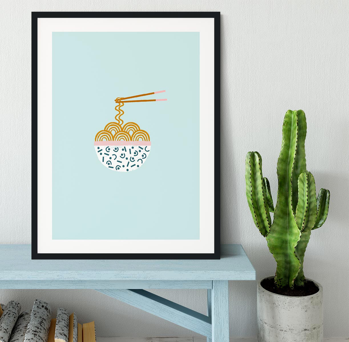 Ramen Vector Art Framed Print - Canvas Art Rocks - 1