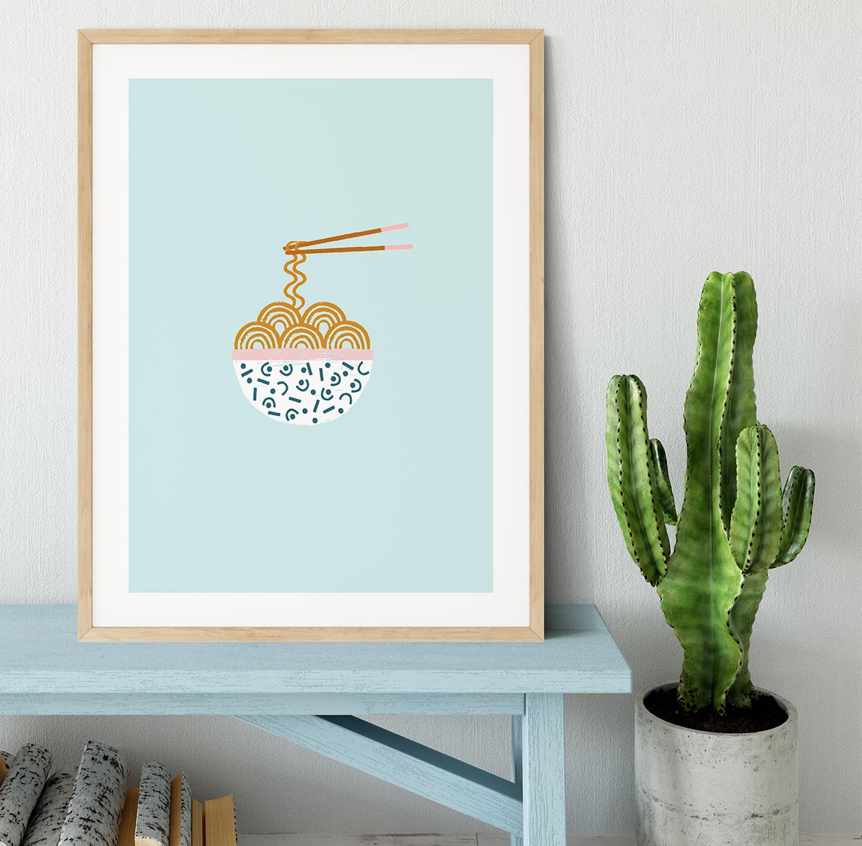 Ramen Vector Art Framed Print - Canvas Art Rocks - 3