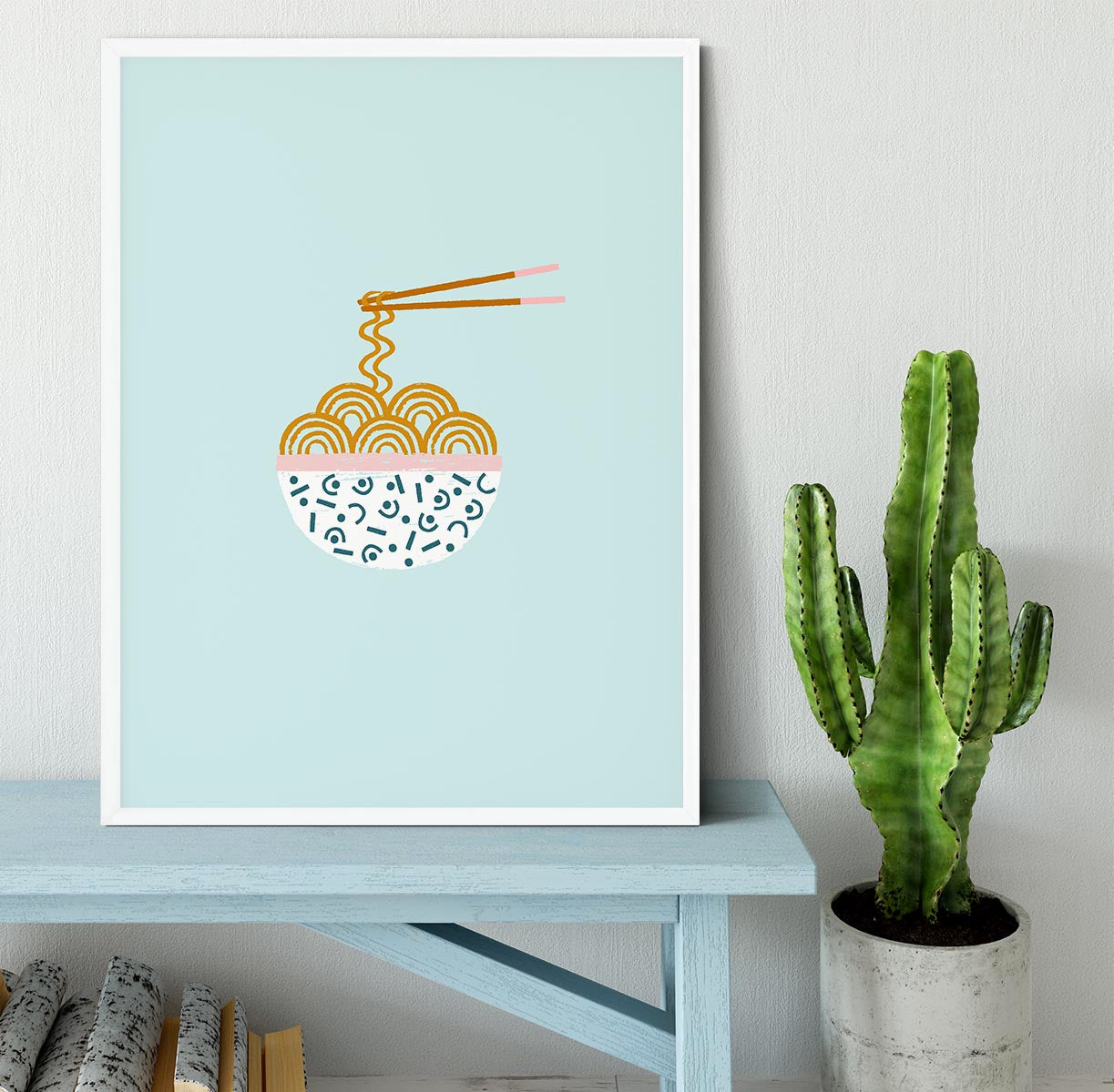 Ramen Vector Art Framed Print - Canvas Art Rocks -6