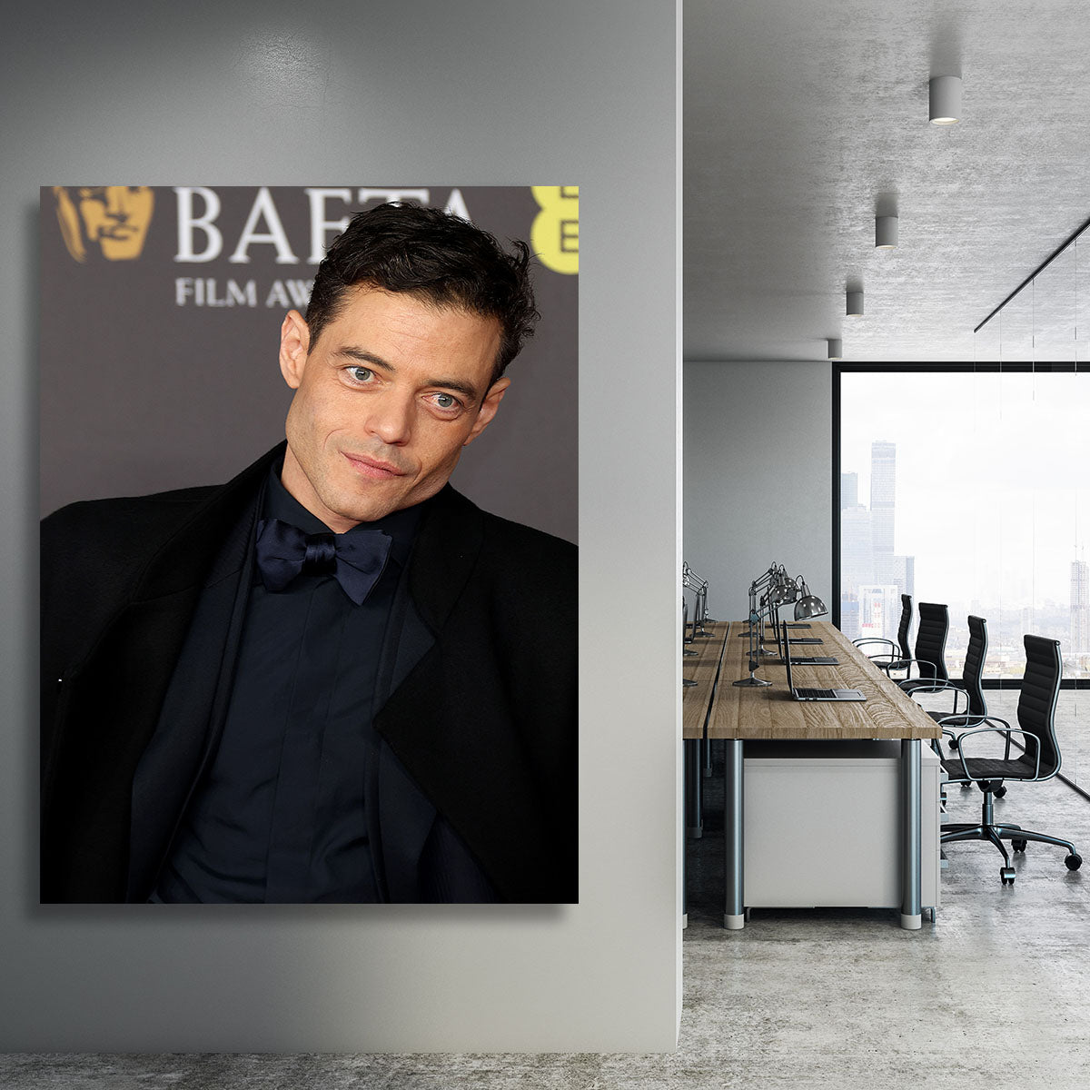Rami Malek at the Baftas Canvas Print or Poster - Canvas Art Rocks - 3