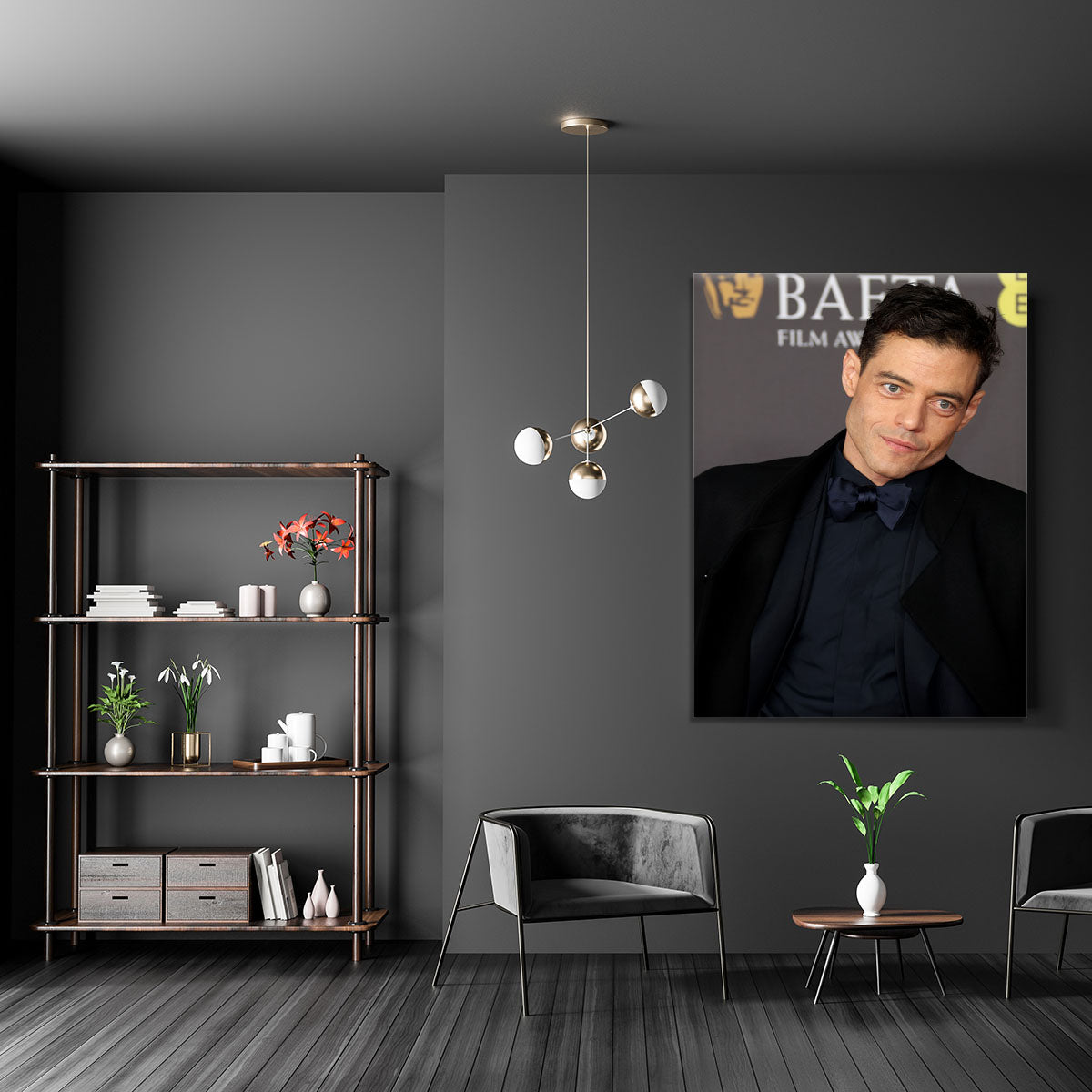 Rami Malek at the Baftas Canvas Print or Poster - Canvas Art Rocks - 5