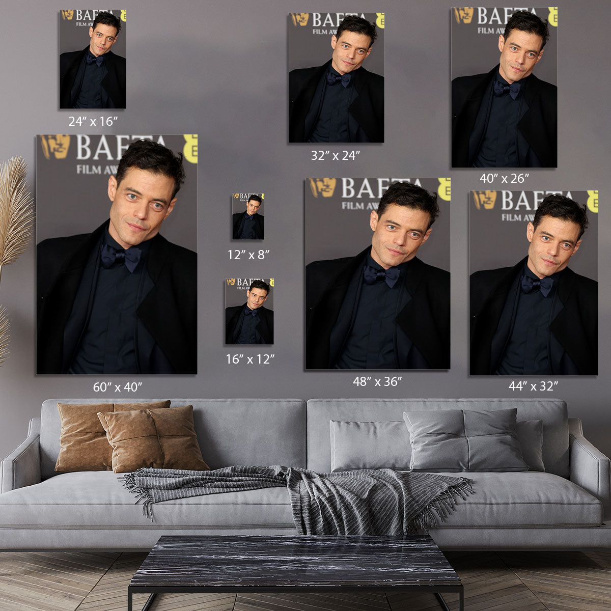Rami Malek at the Baftas Canvas Print or Poster - Canvas Art Rocks - 7