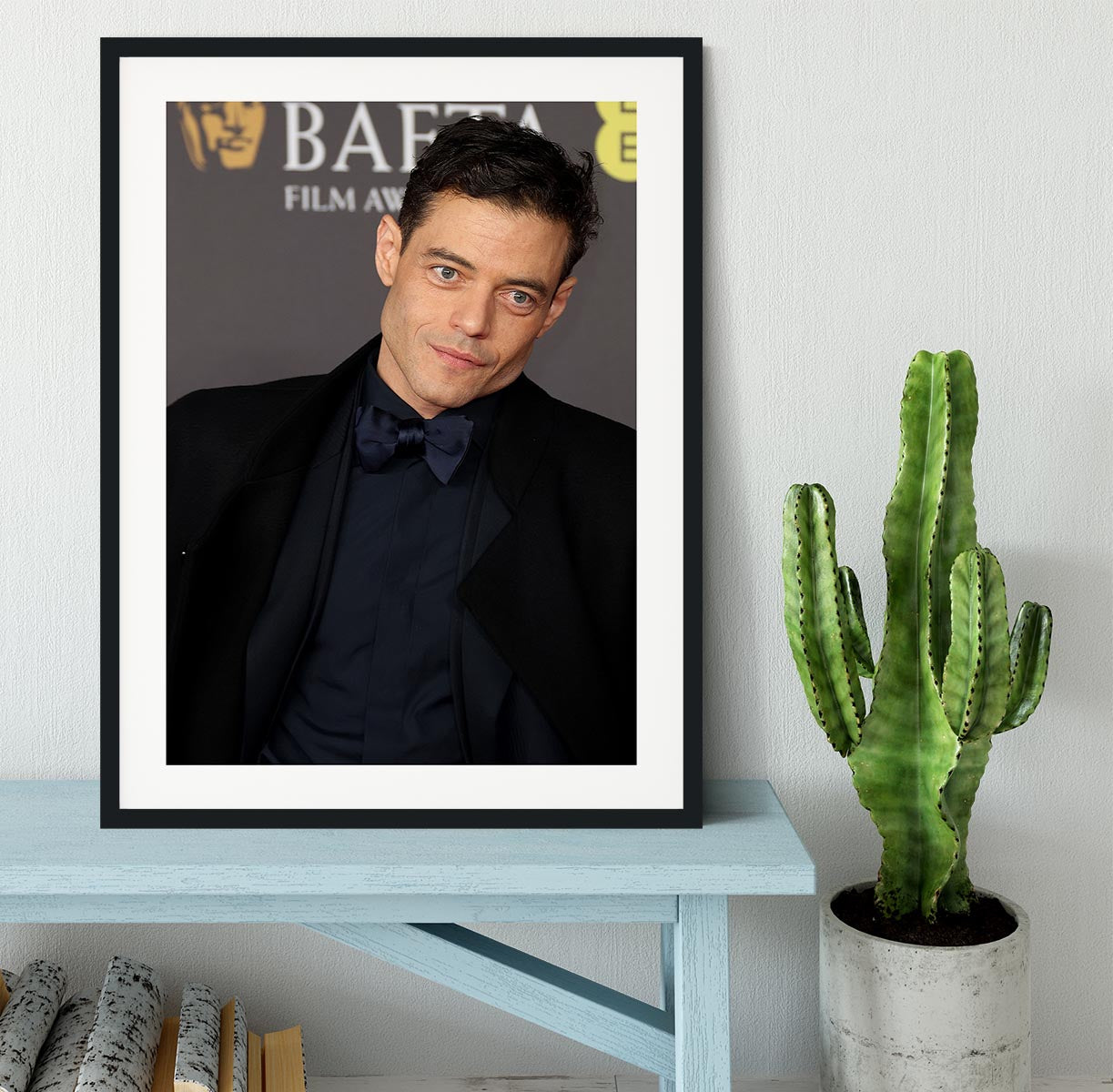 Rami Malek at the Baftas Framed Print - Canvas Art Rocks - 1