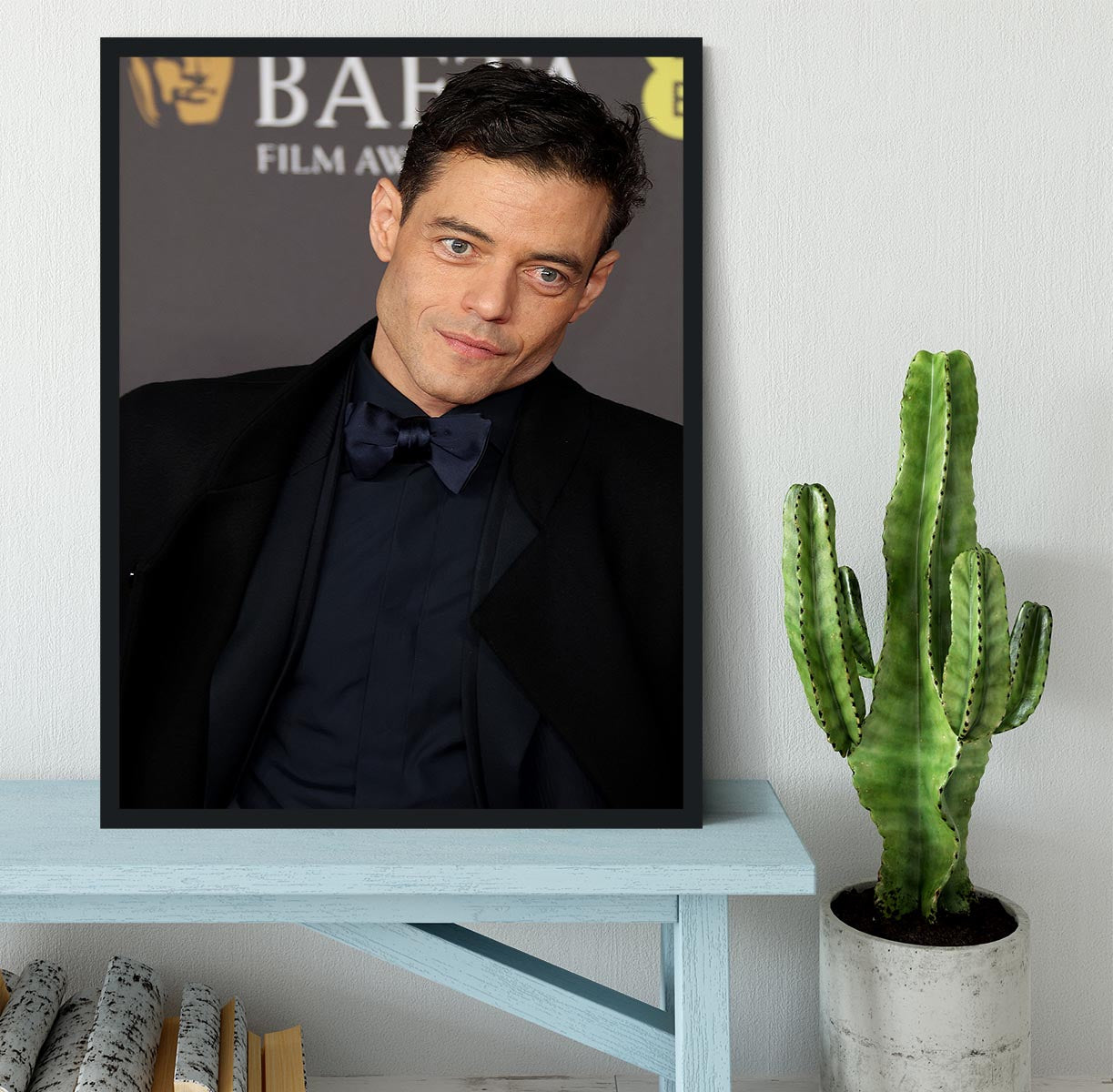 Rami Malek at the Baftas Framed Print - Canvas Art Rocks - 2