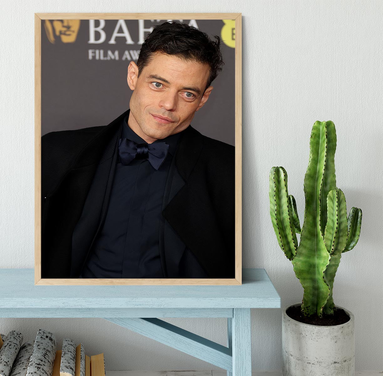 Rami Malek at the Baftas Framed Print - Canvas Art Rocks - 4