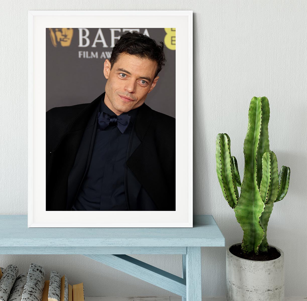 Rami Malek at the Baftas Framed Print - Canvas Art Rocks - 5