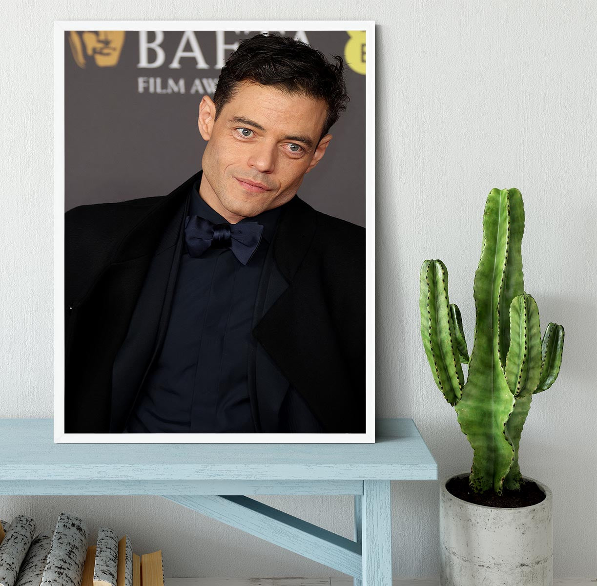 Rami Malek at the Baftas Framed Print - Canvas Art Rocks -6