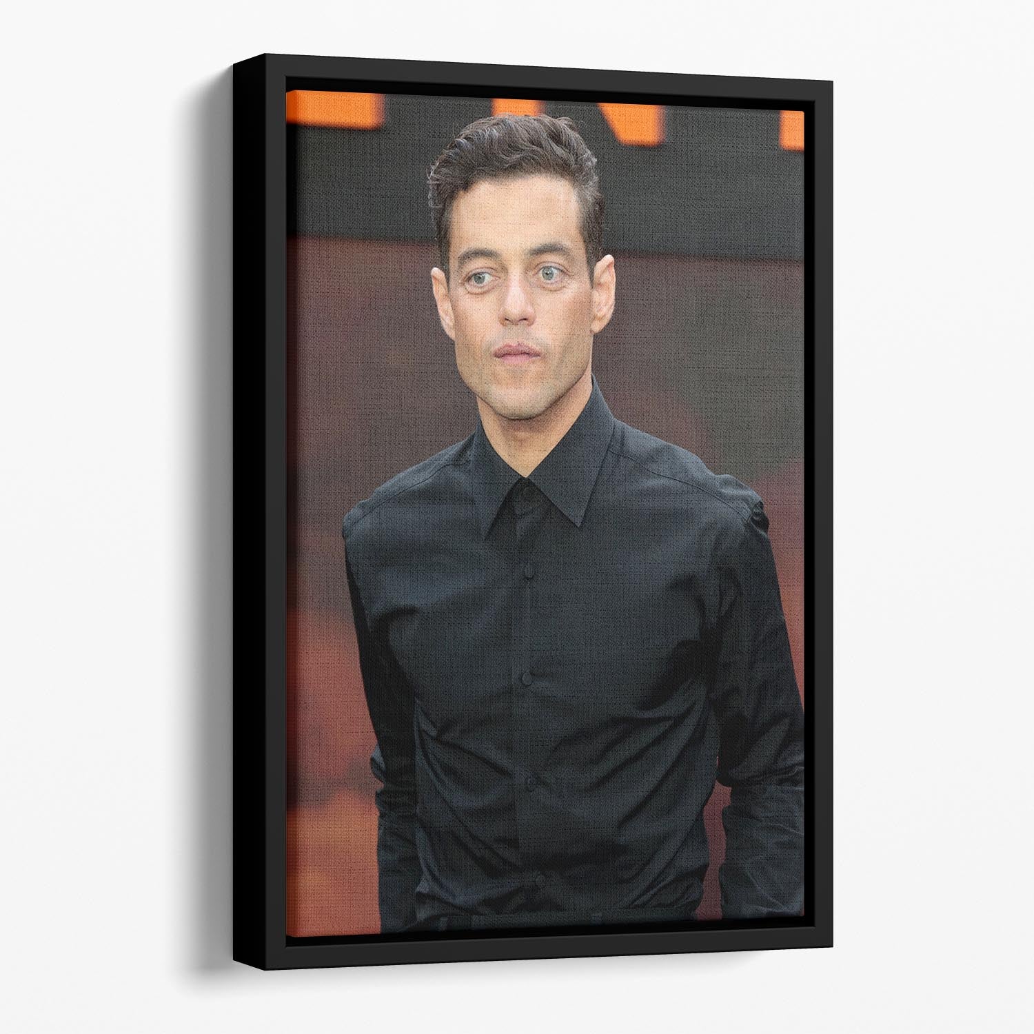 Rami Malik at the Oppenheimer premiere Floating Framed Canvas - Canvas Art Rocks - 1