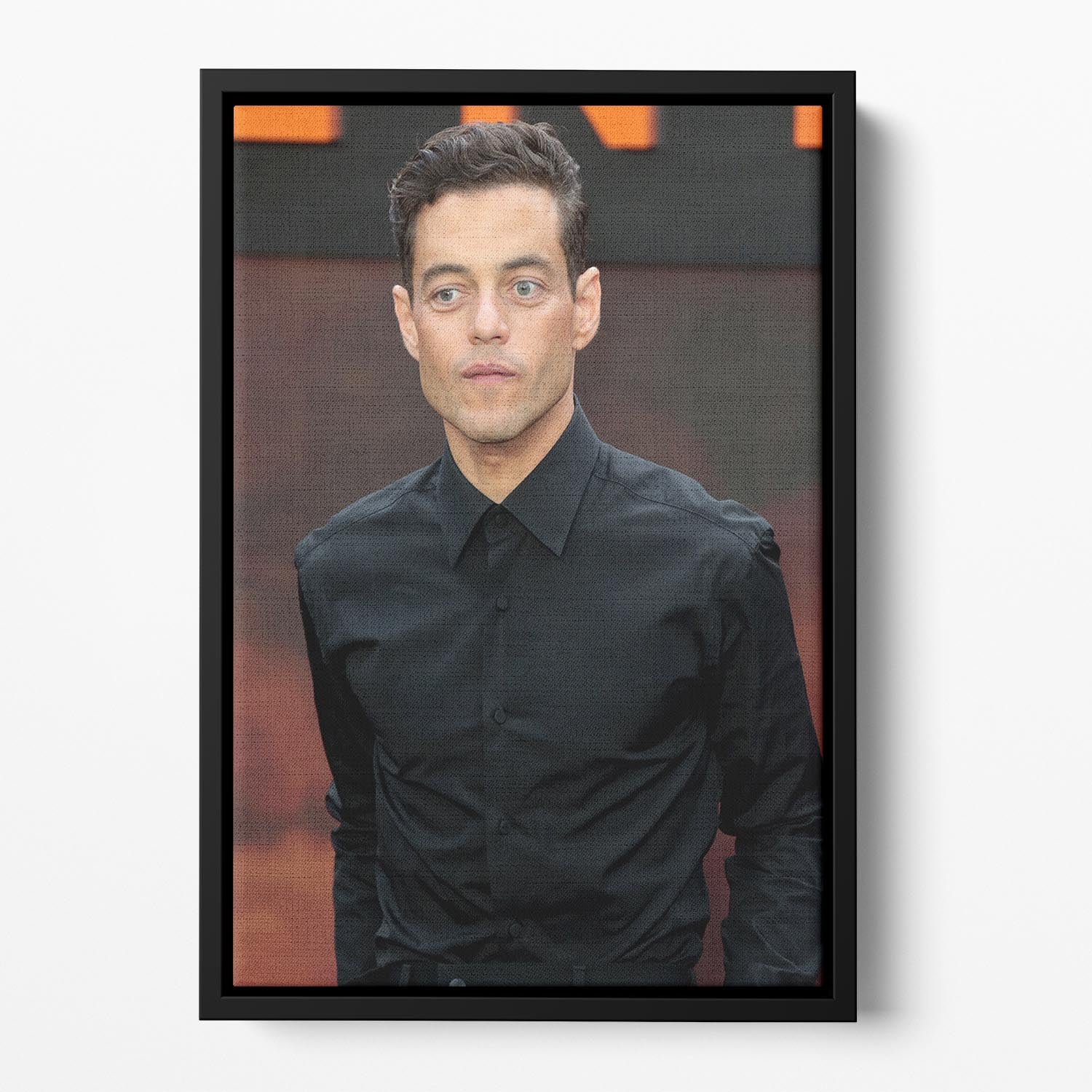 Rami Malik at the Oppenheimer premiere Floating Framed Canvas - Canvas Art Rocks - 2