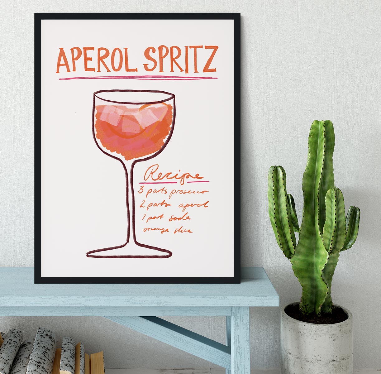 Recipe Aperol Spritz Framed Print - Canvas Art Rocks - 2