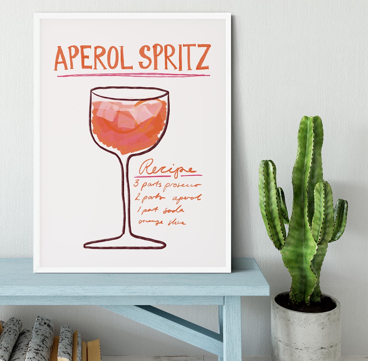 Recipe Aperol Spritz Framed Print - Canvas Art Rocks -6