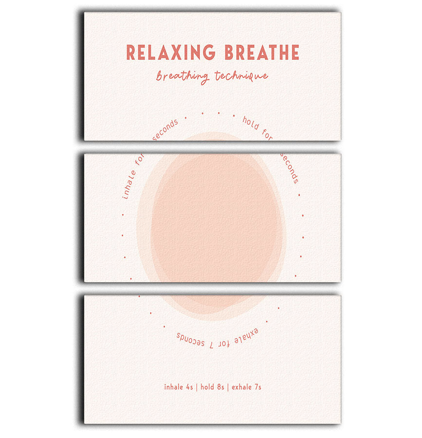 Relaxing Breathe 3 Split Panel Canvas Print - Canvas Art Rocks - 1