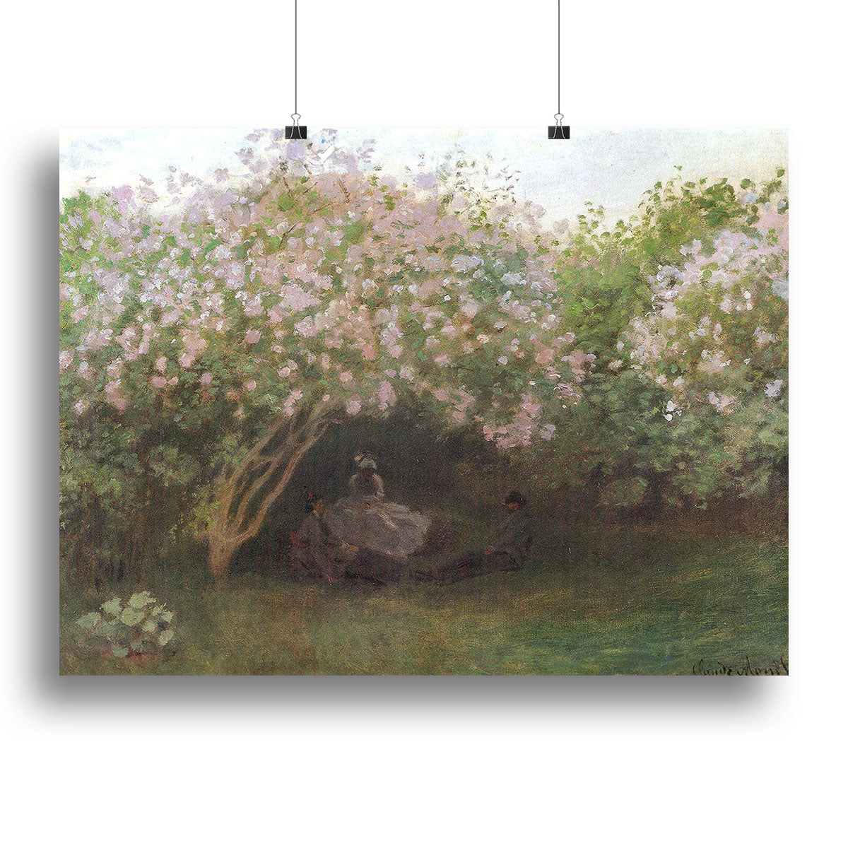 Repos sous les lilas 1872 by Monet Poster - Unframed