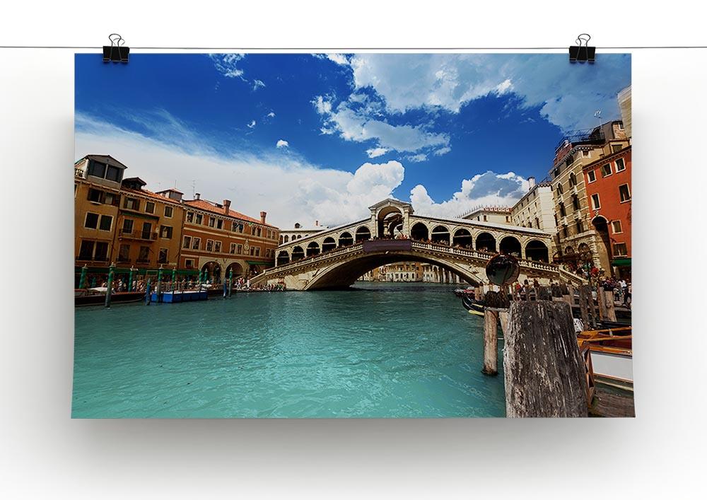 Rialto bridge in Venice Poster - Unframed