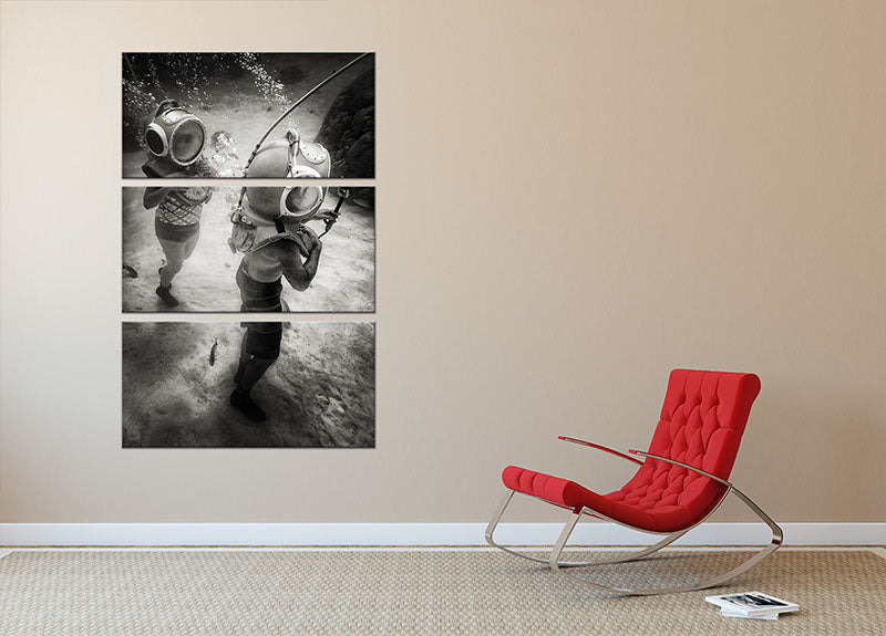 Ride clear water 3 Split Panel Canvas Print - 1x - 2