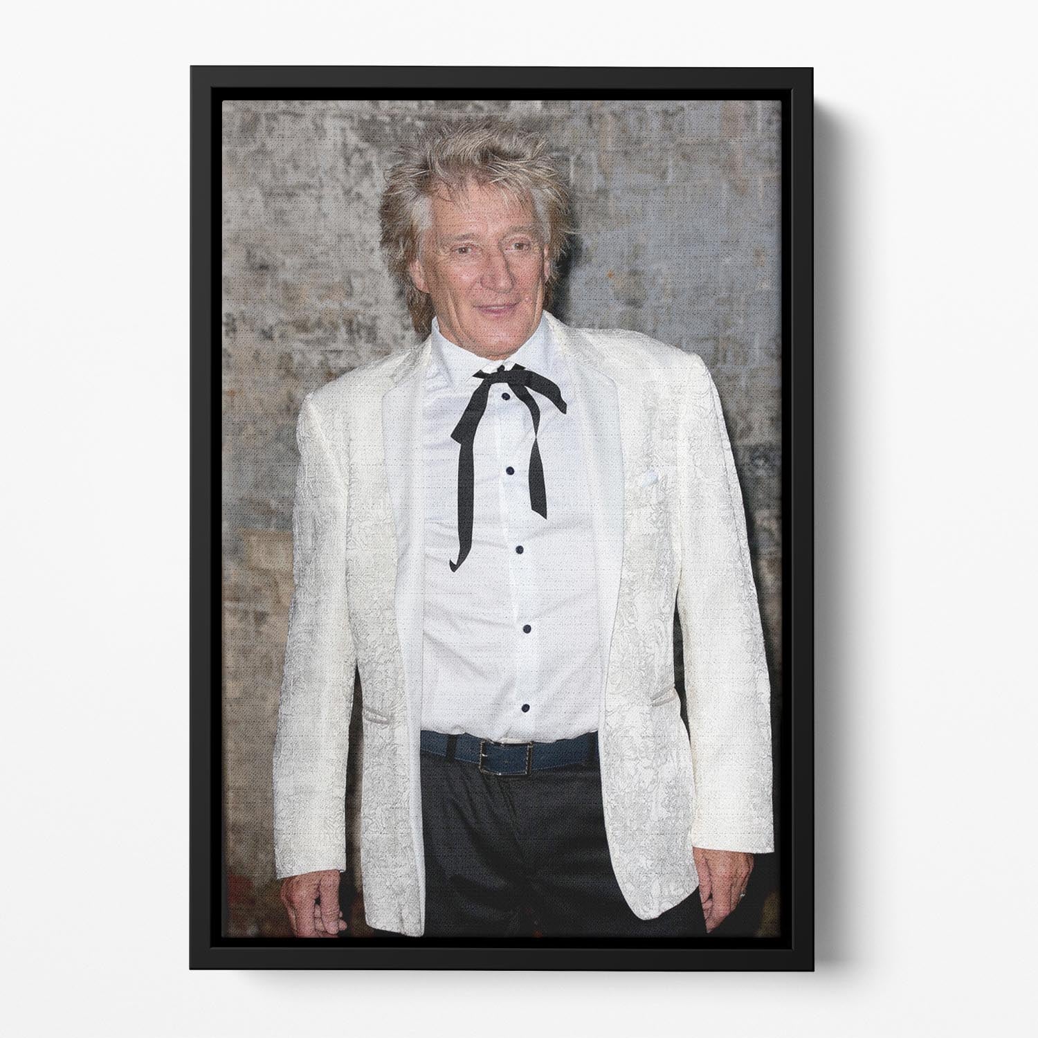 Rod Stewart in 2023 Floating Framed Canvas - Canvas Art Rocks - 2