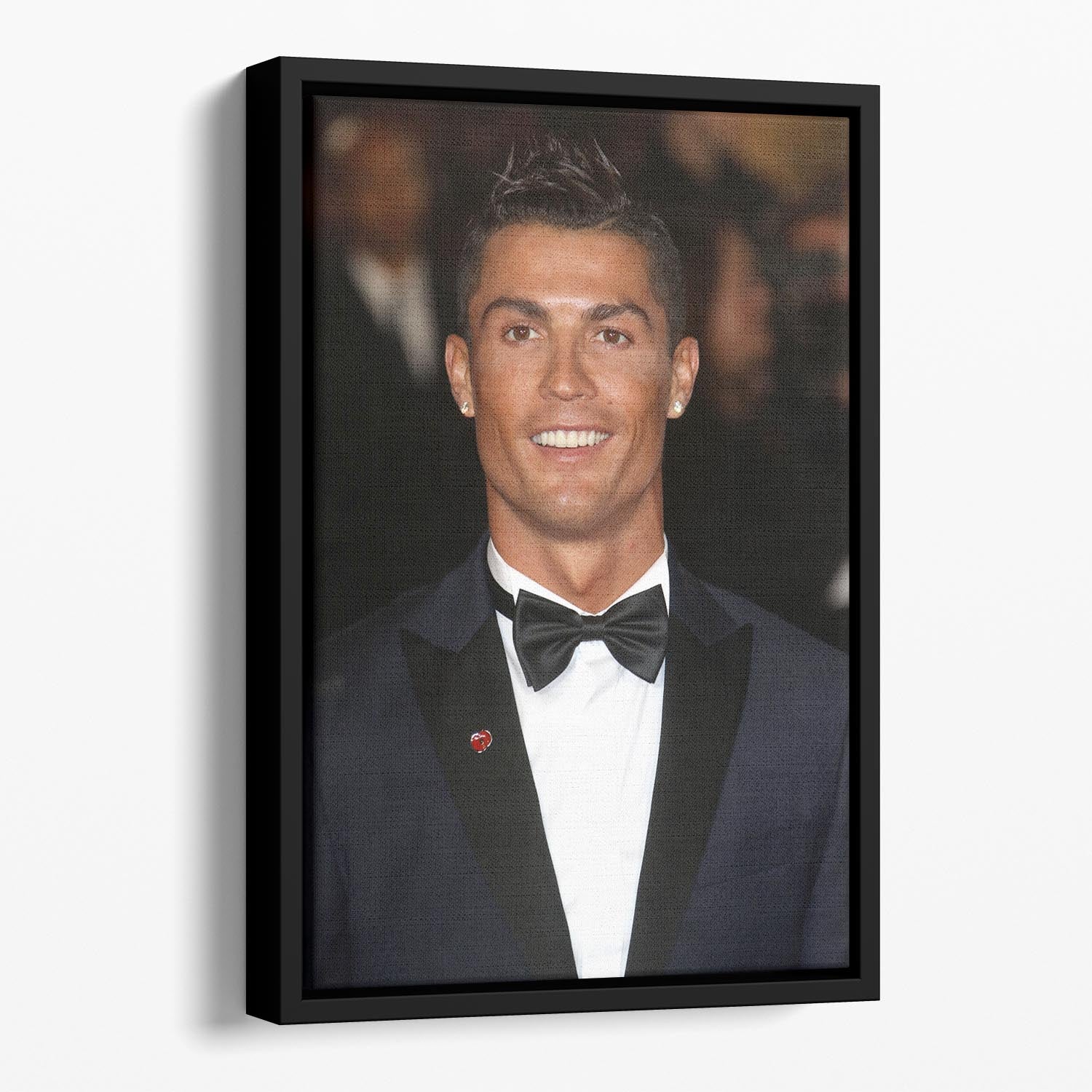 Ronaldo Wearing Poppy Floating Framed Canvas - Canvas Art Rocks - 1