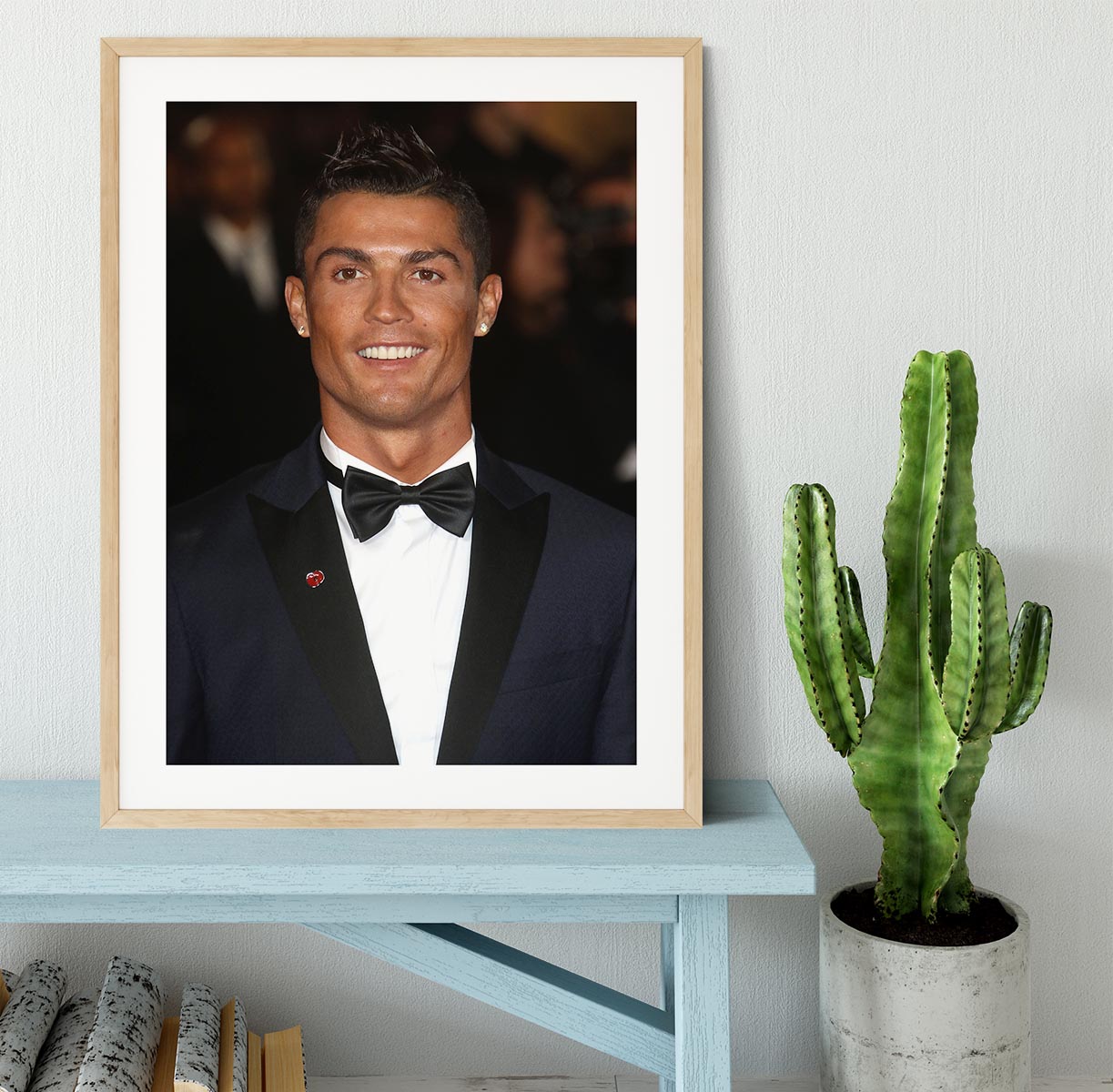 Ronaldo Wearing Poppy Framed Print - Canvas Art Rocks - 3