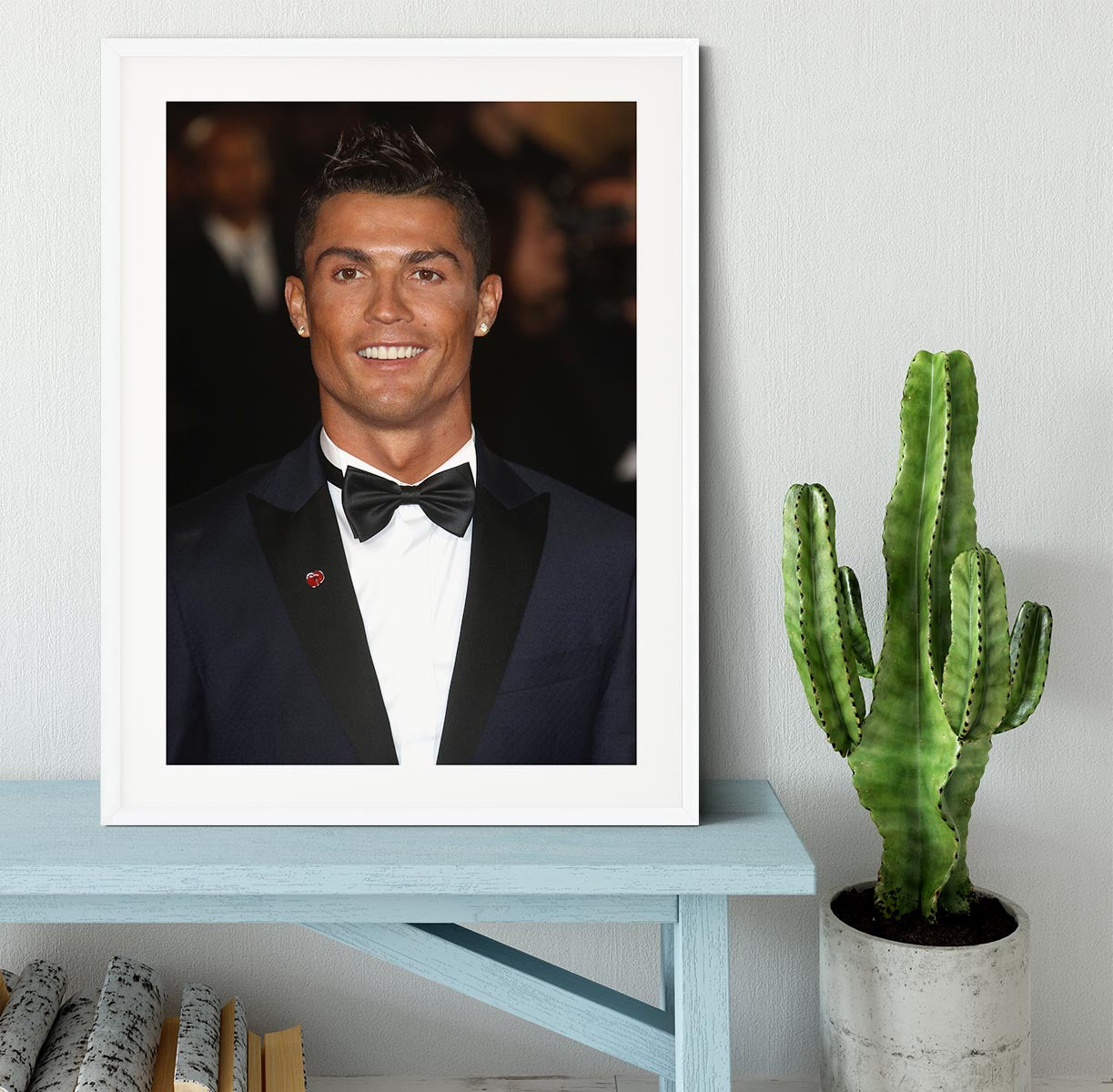 Ronaldo Wearing Poppy Framed Print - Canvas Art Rocks - 5