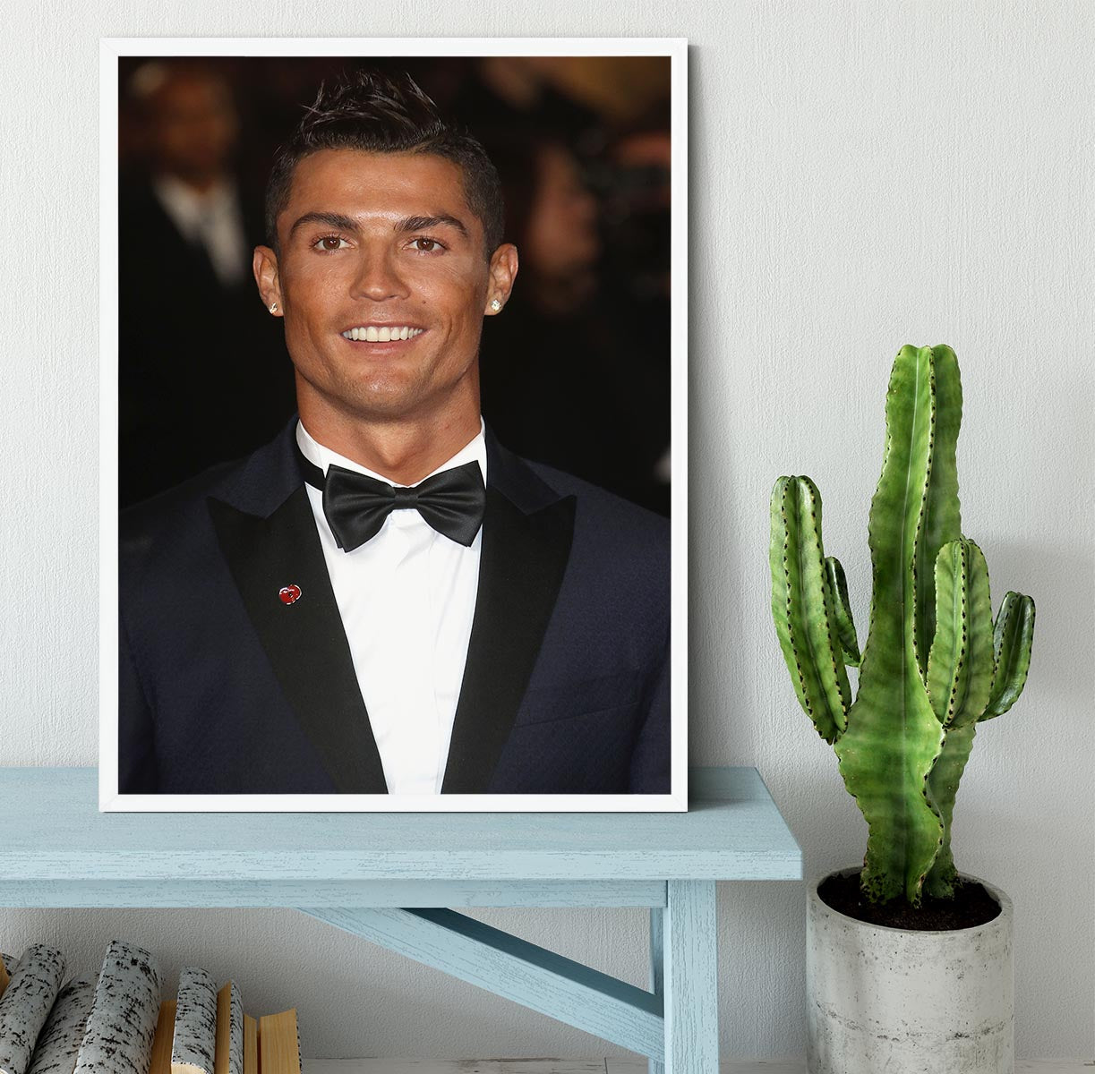 Ronaldo Wearing Poppy Framed Print - Canvas Art Rocks -6