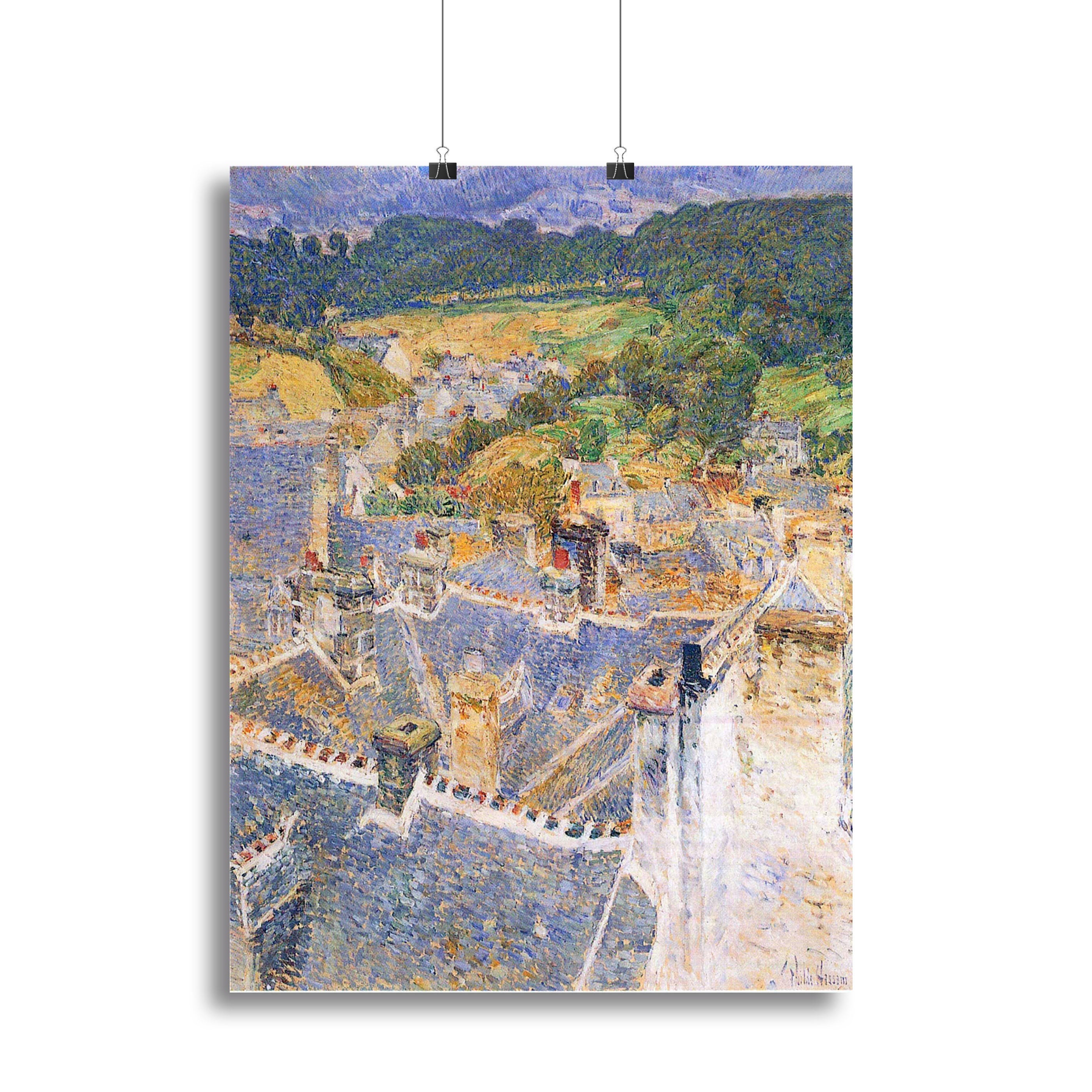 Roofs Pont-Aven by Hassam Poster - Unframed