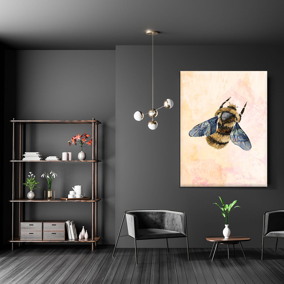 Rustic bee Canvas Print or Poster - 1x - 5