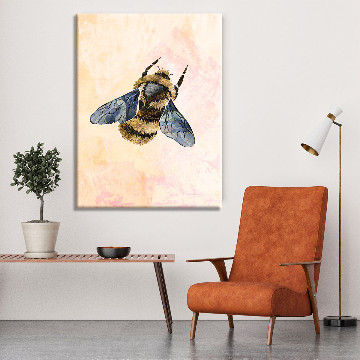 Rustic bee Canvas Print or Poster - 1x - 6