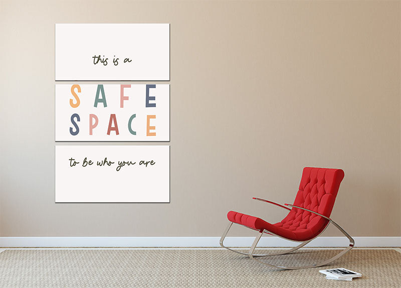 Safe Space 3 Split Panel Canvas Print - Canvas Art Rocks - 2