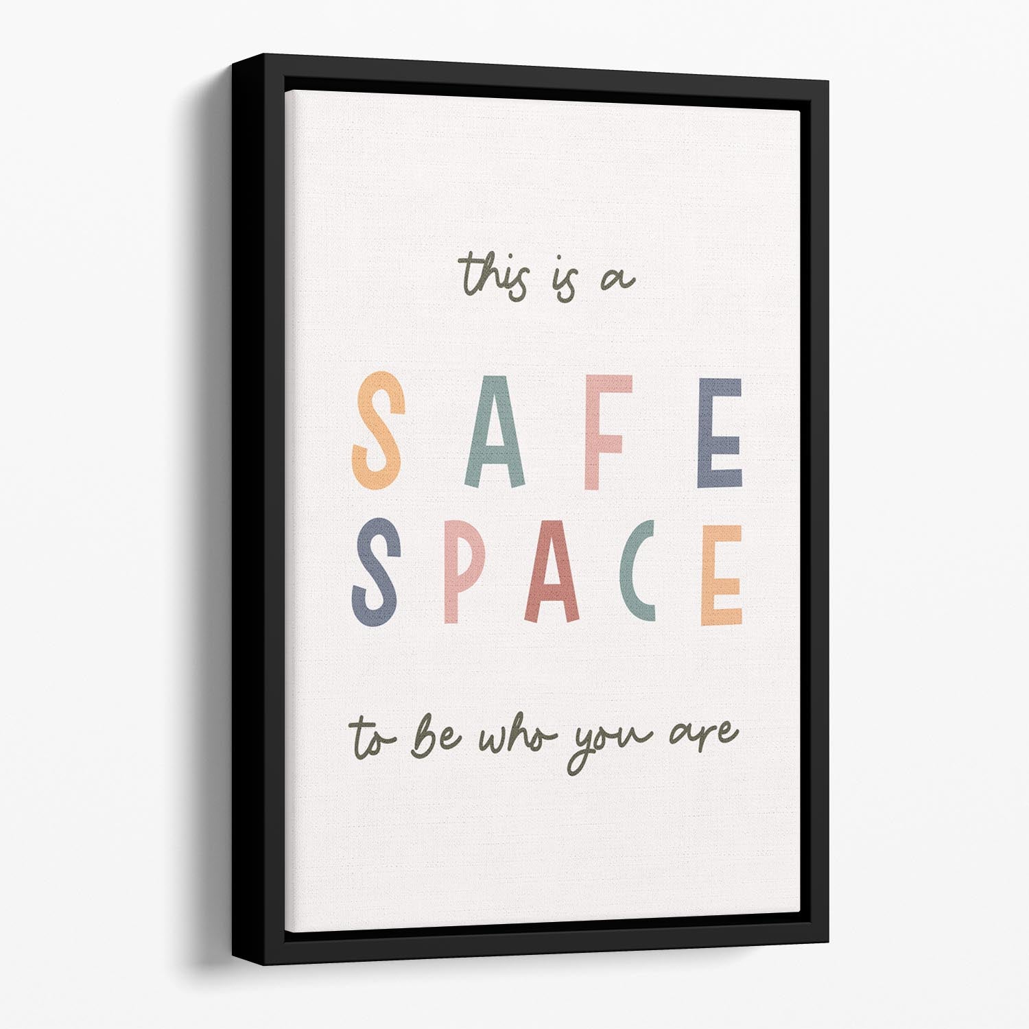 Safe Space Floating Framed Canvas - Canvas Art Rocks - 1