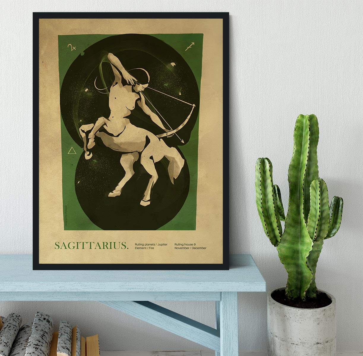 Sagittarius Celestial Light Art Framed Print - Canvas Art Rocks - 2