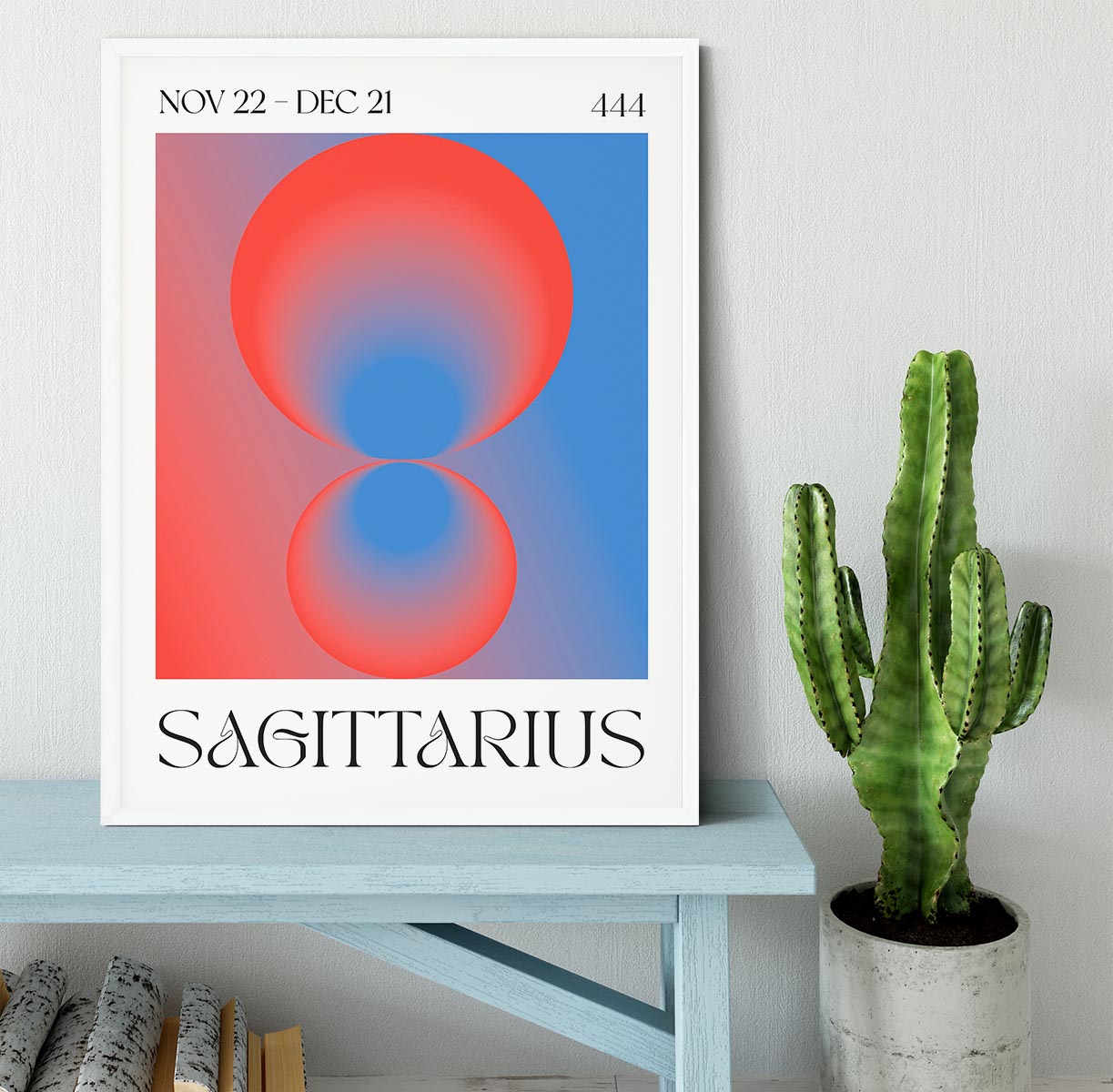 Sagittarius Celestial Light Print Framed Print - Canvas Art Rocks -6