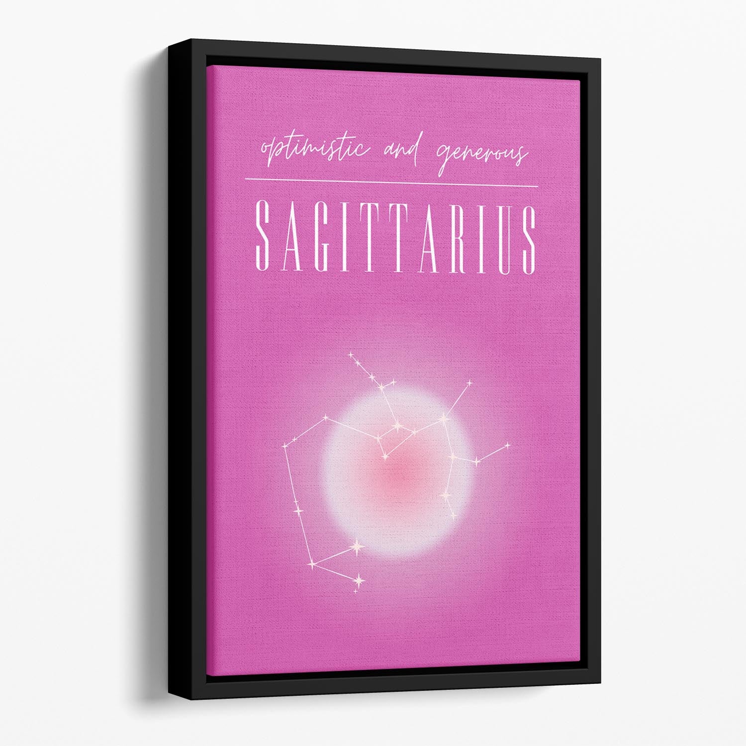 Sagittarius Celestial Print Floating Framed Canvas - Canvas Art Rocks - 1