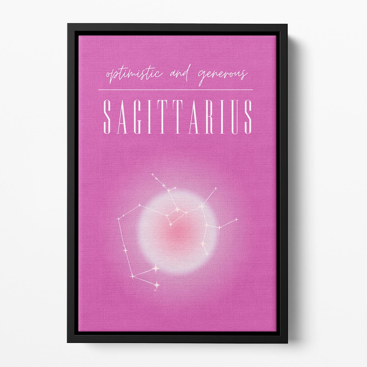 Sagittarius Celestial Print Floating Framed Canvas - Canvas Art Rocks - 2