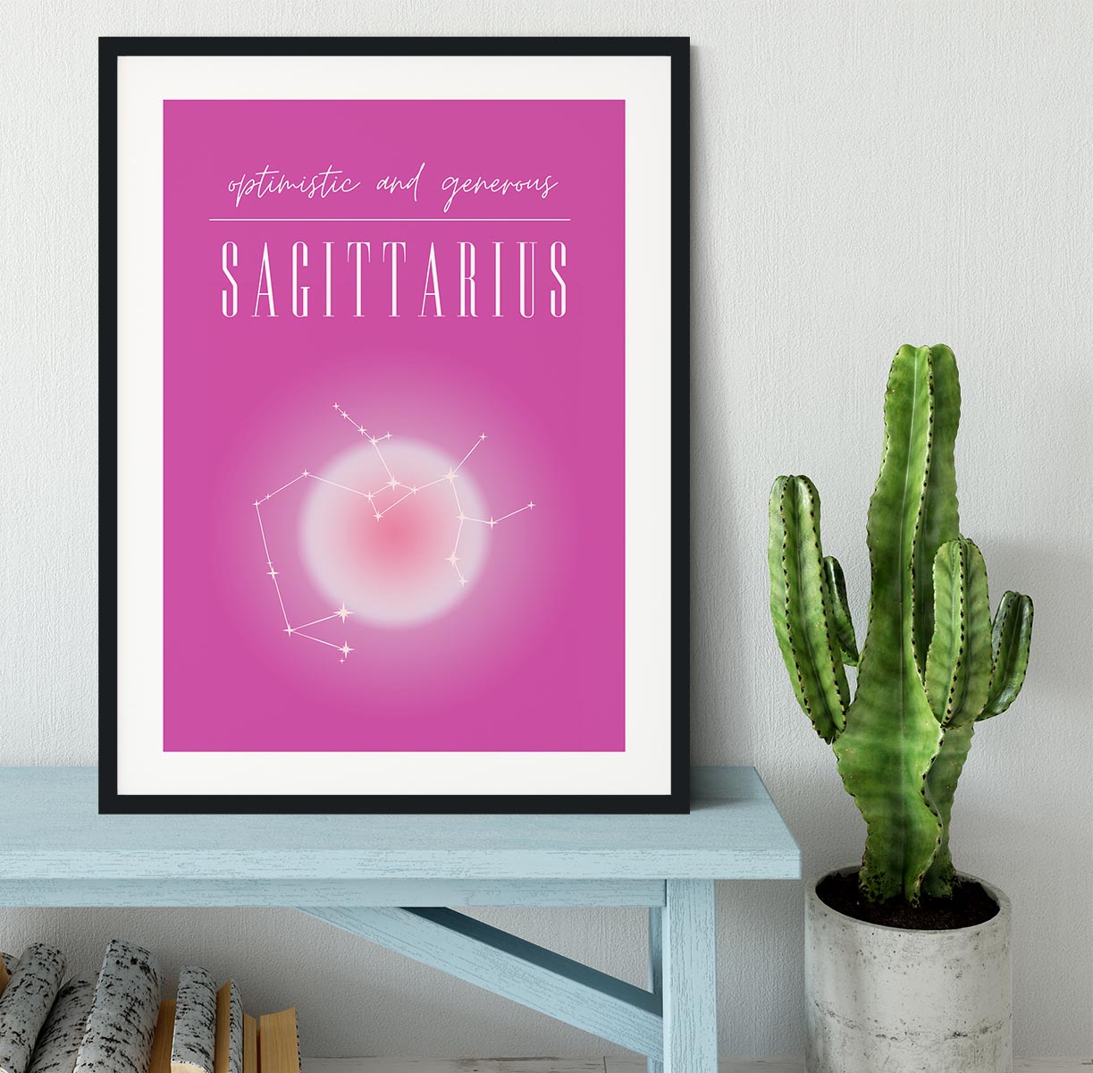 Sagittarius Celestial Print Framed Print - Canvas Art Rocks - 1