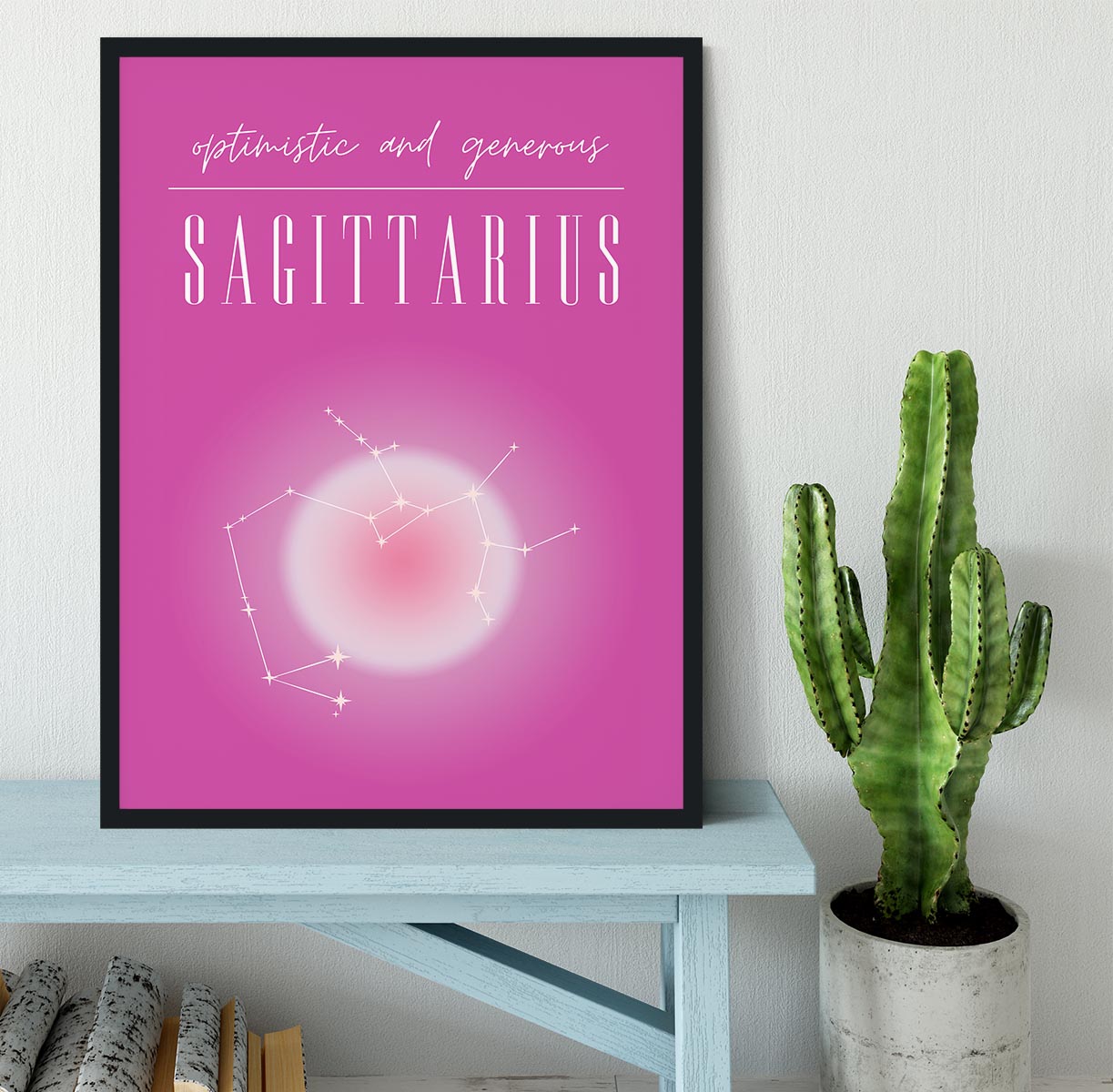 Sagittarius Celestial Print Framed Print - Canvas Art Rocks - 2