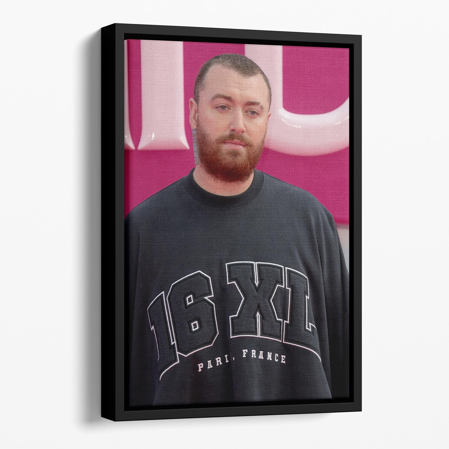 Sam Smith at the Barbie premiere Floating Framed Canvas - Canvas Art Rocks - 1