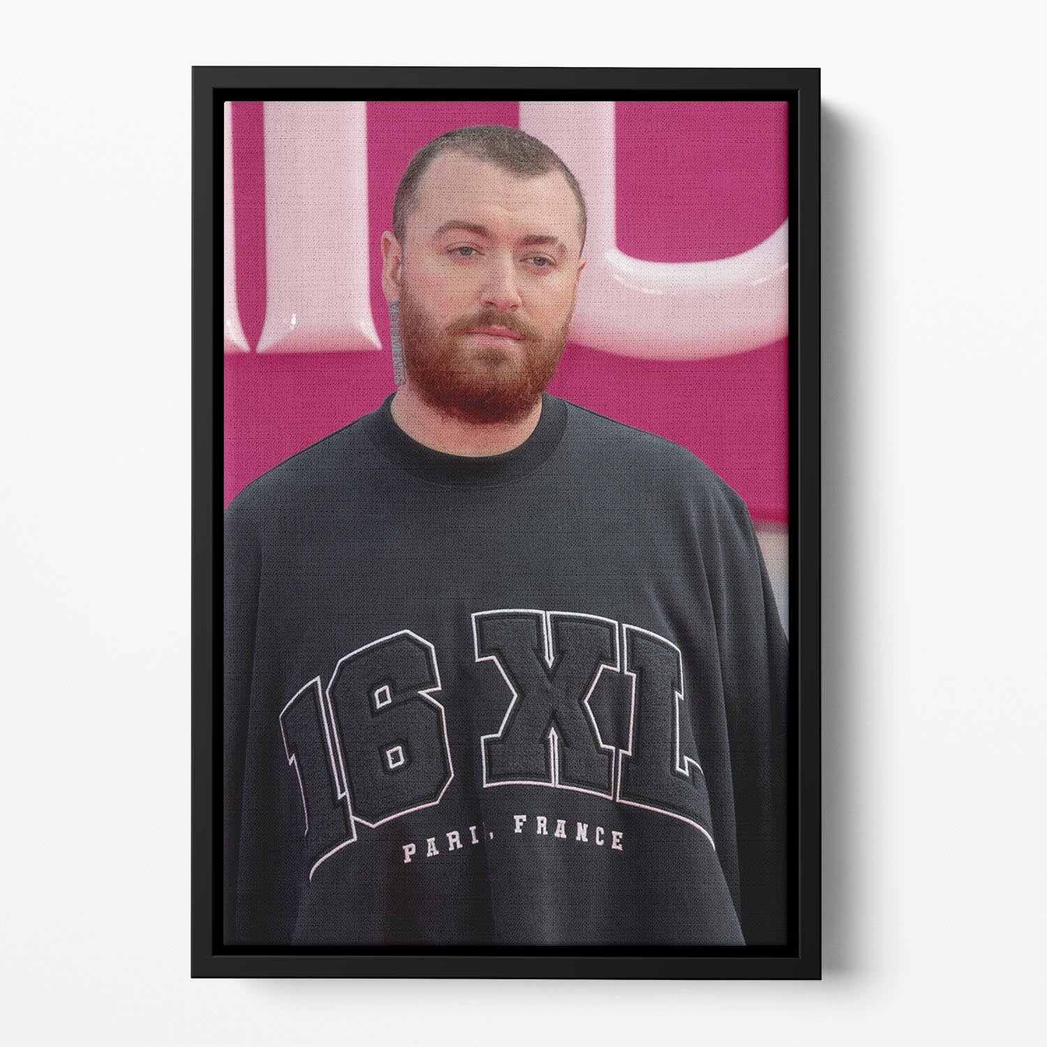 Sam Smith at the Barbie premiere Floating Framed Canvas - Canvas Art Rocks - 2