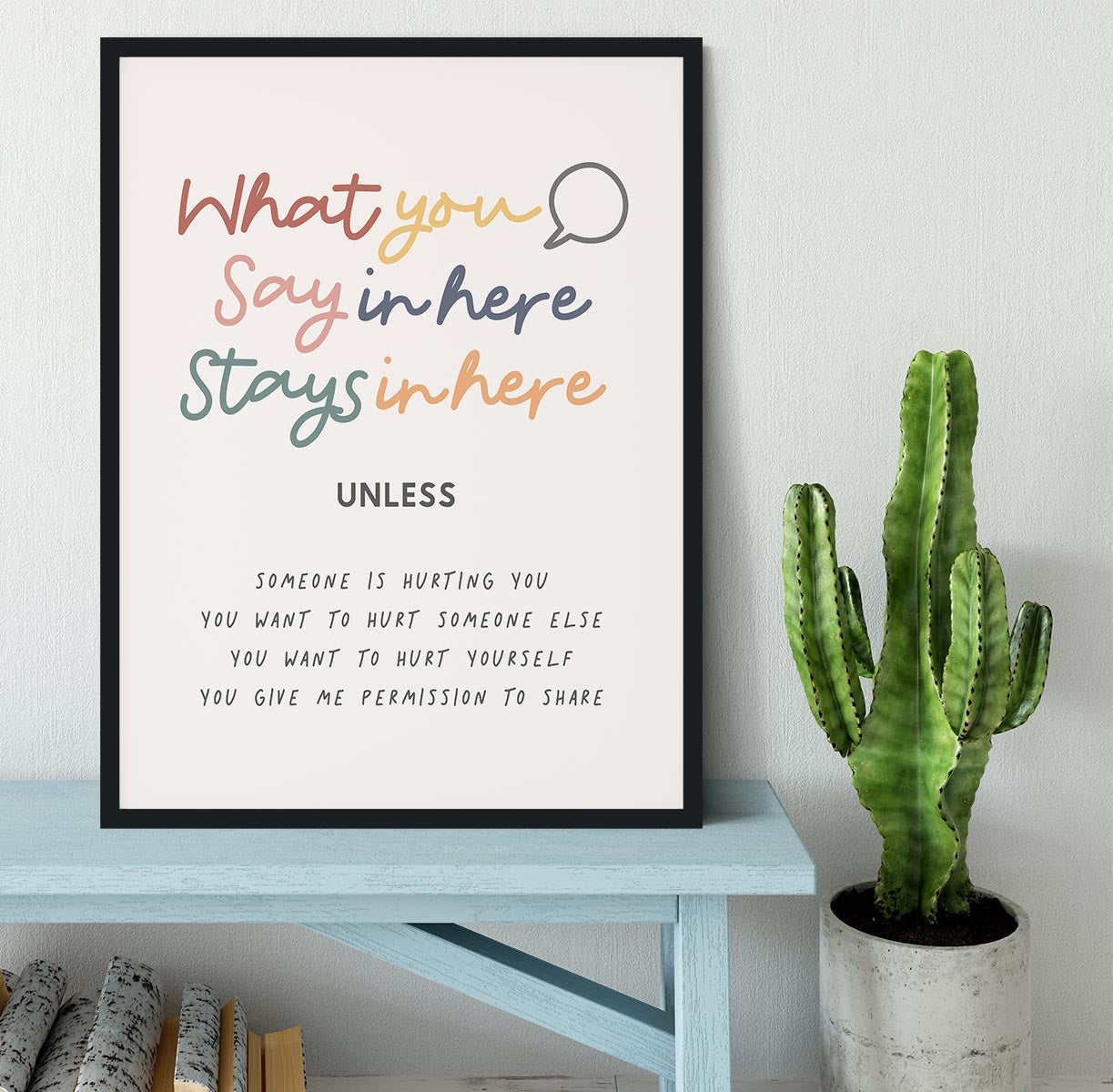 Say Here Stays Here Framed Print - Canvas Art Rocks - 2