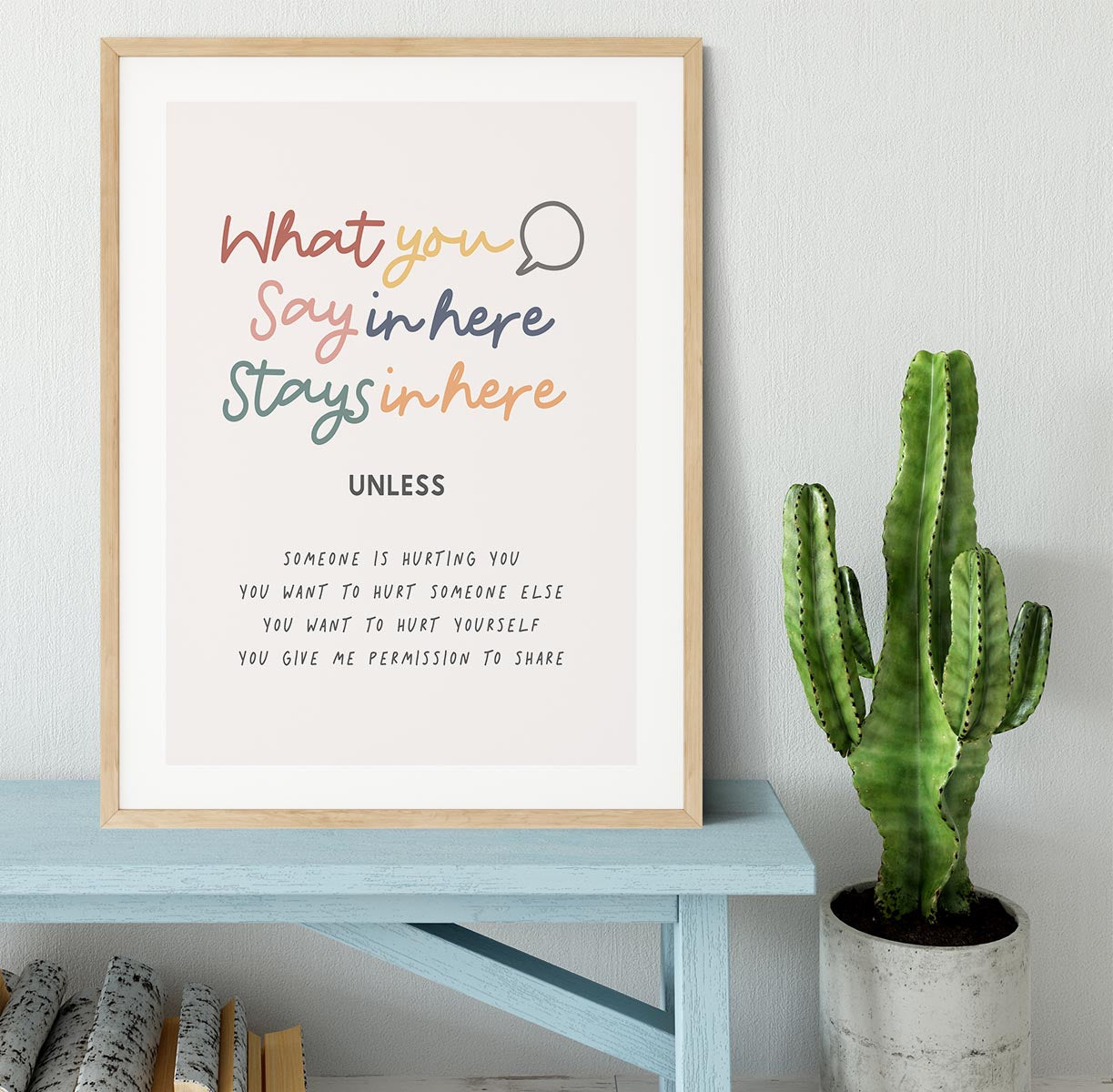 Say Here Stays Here Framed Print - Canvas Art Rocks - 3