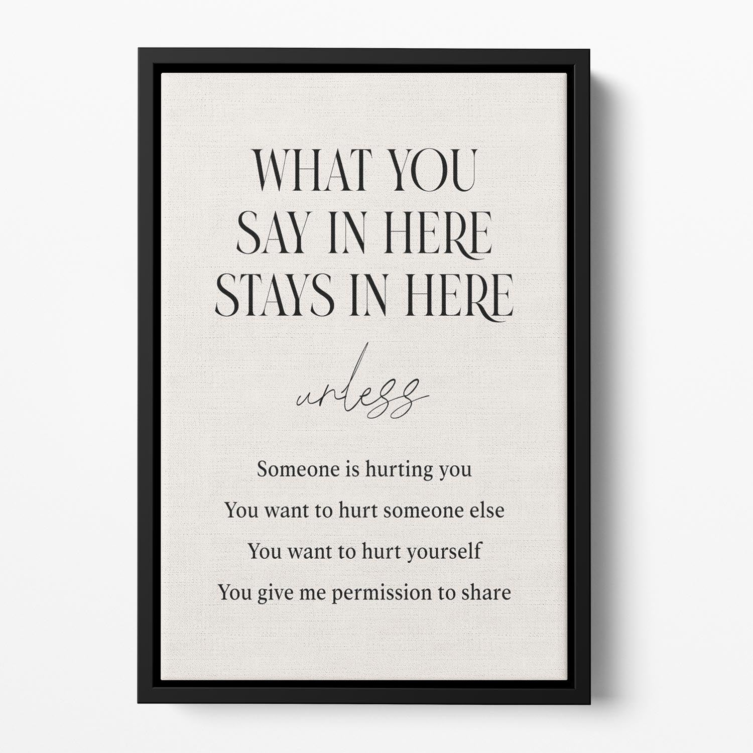 Saysherestayhere Floating Framed Canvas - Canvas Art Rocks - 2