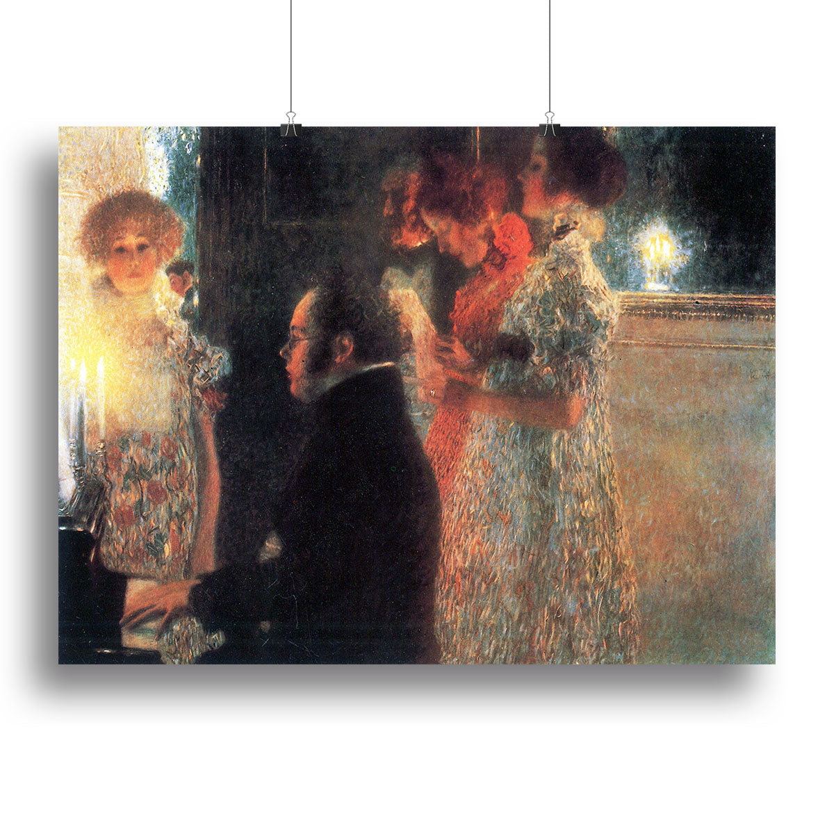 Schubert at the piano by Klimt Poster - Unframed