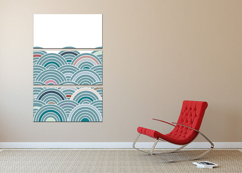 Sea of Rainbows 3 Split Panel Canvas Print - 1x - 2