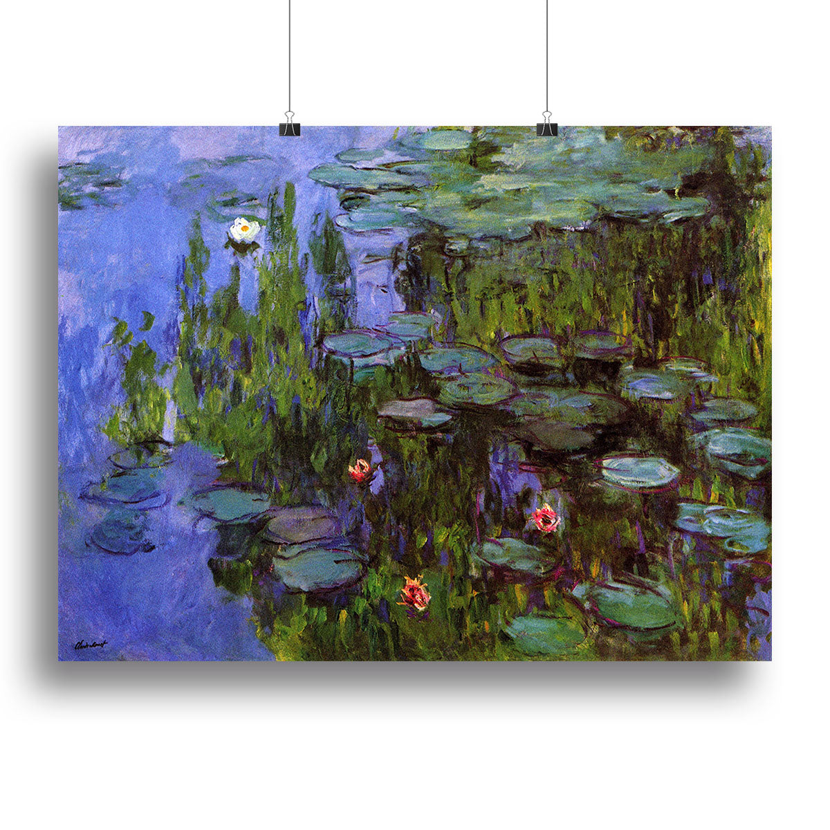 Sea roses by Monet Poster - Unframed