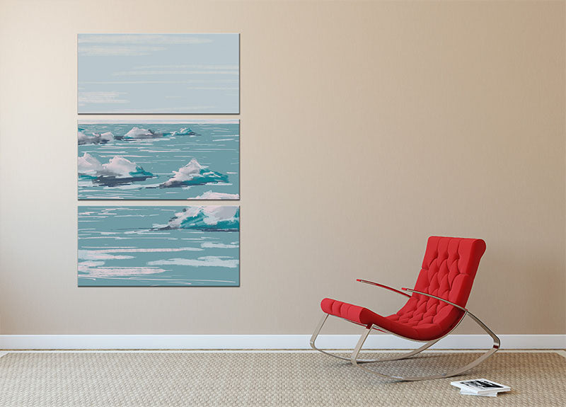 Seascape 3 Split Panel Canvas Print - 1x - 2