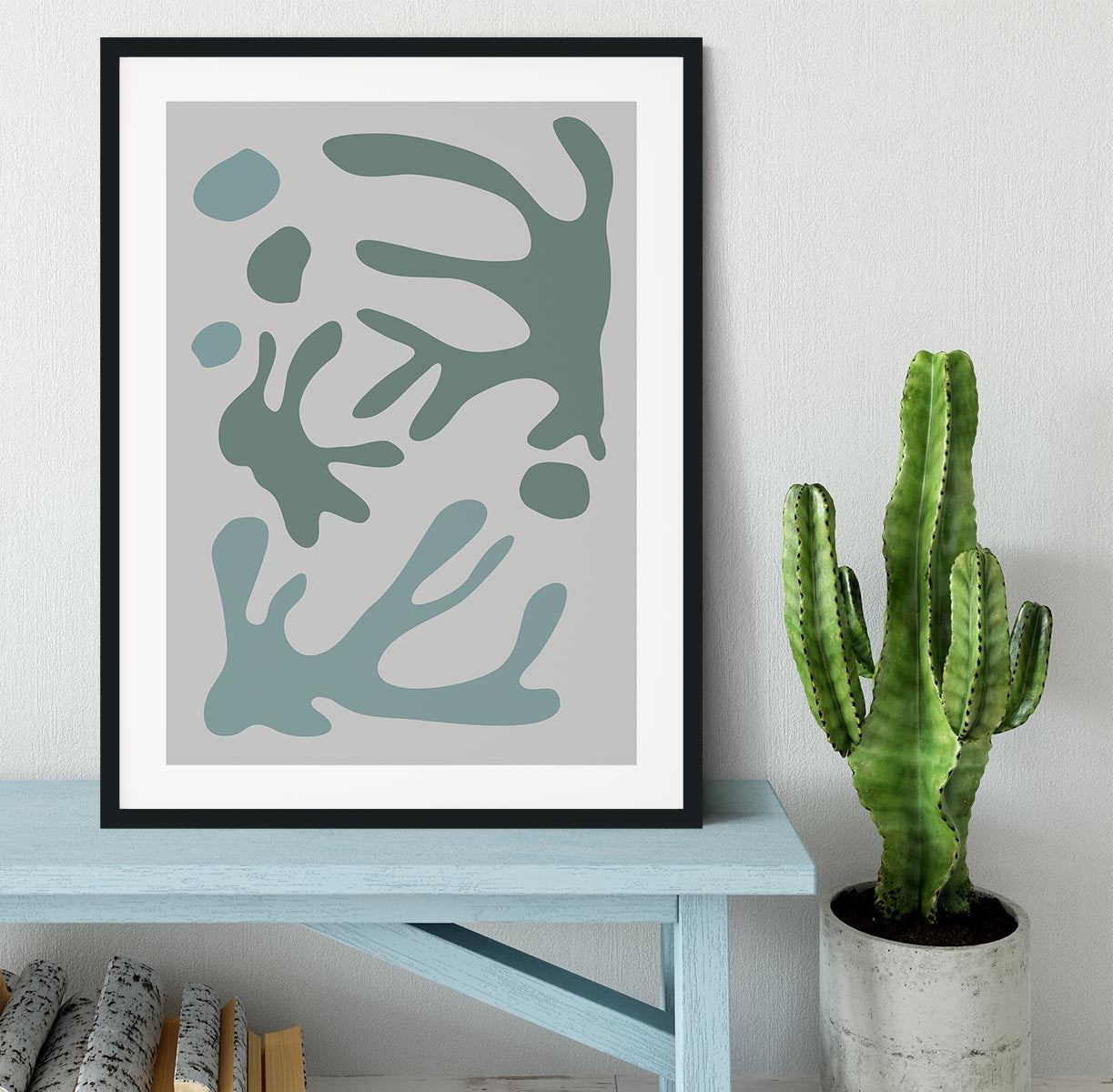 Seaweed Teal No 1 Framed Print - 1x - 1