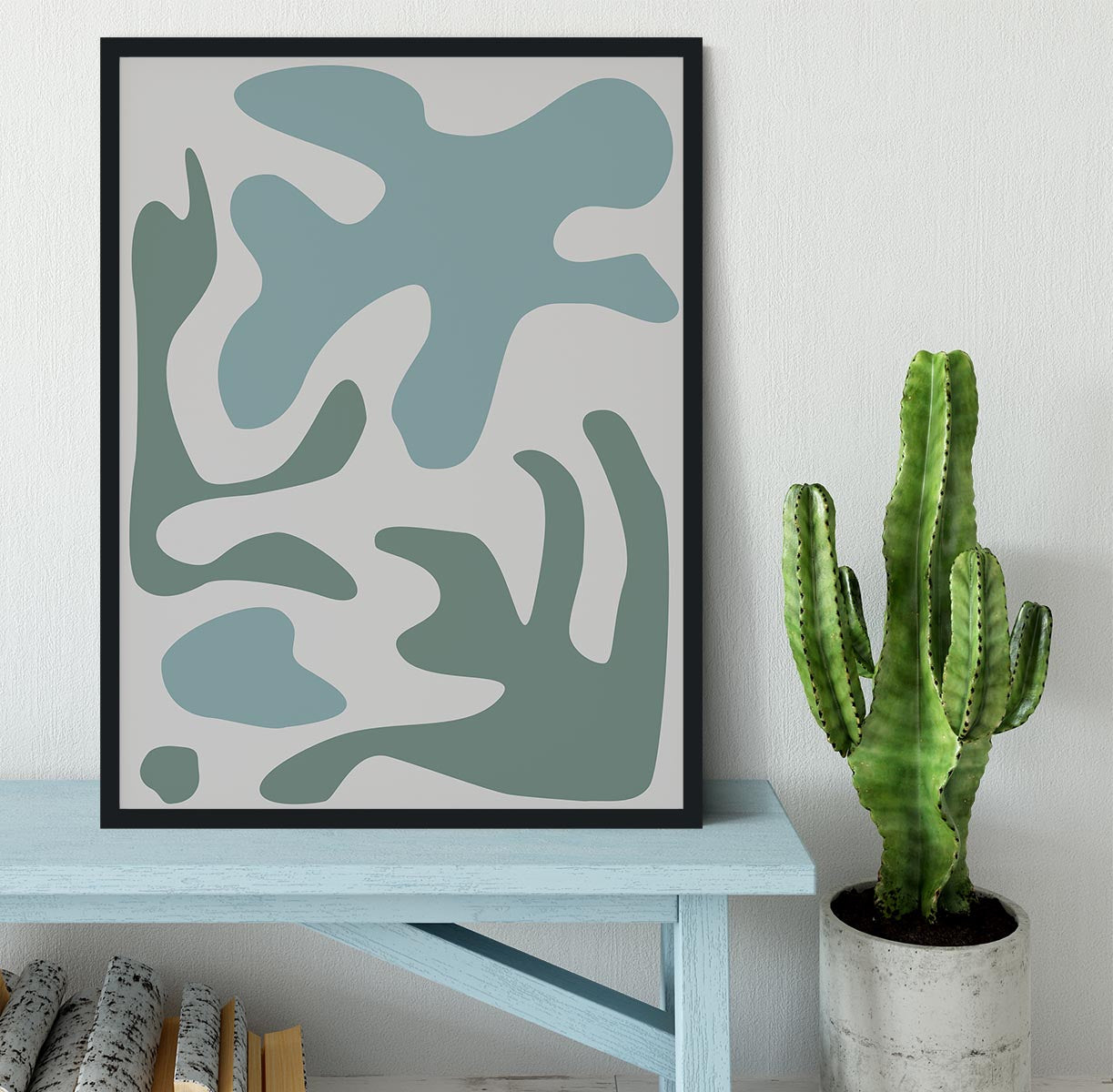 Seaweed Teal No 2 Framed Print - 1x - 2