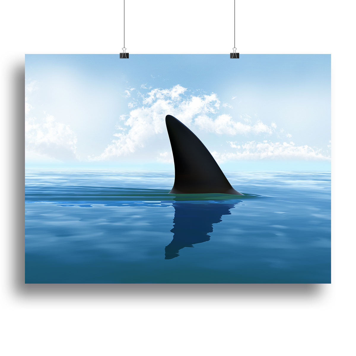 Shark fin above water Poster - Unframed