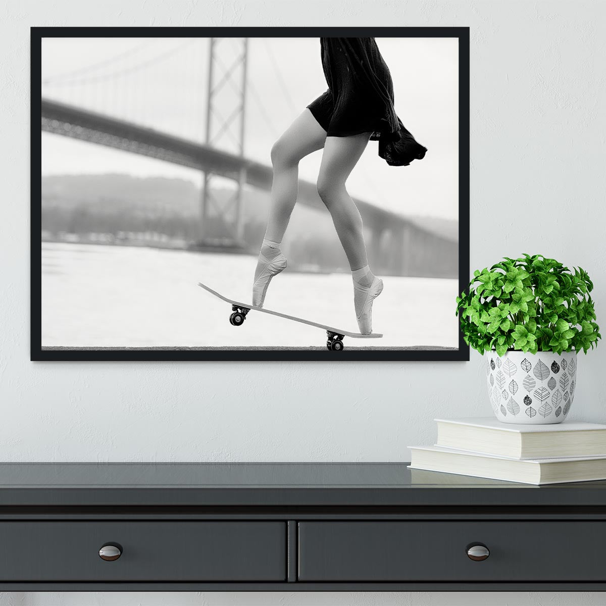 Skater Girl Framed Print - 1x - 2