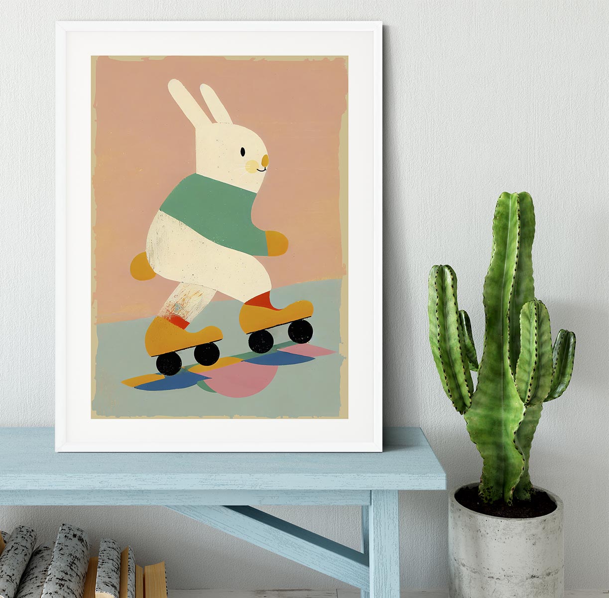 Skating Bunny Framed Print - 1x - 5