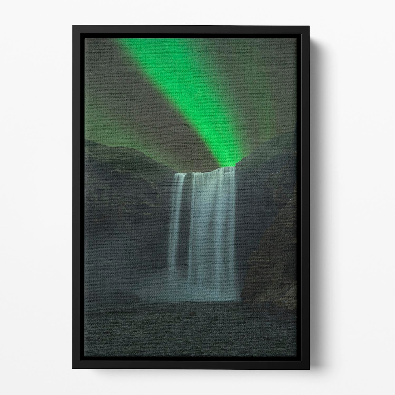 Skogafoss Floating Framed Canvas - Canvas Art Rocks - 2